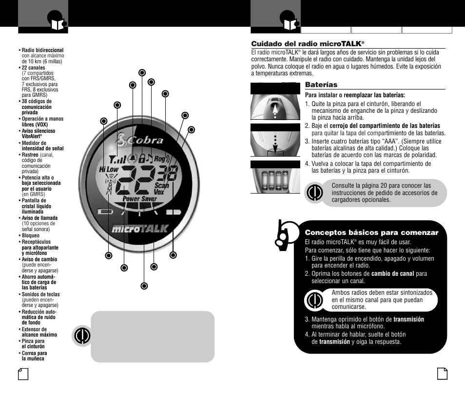 Características del producto | Cobra Electronics PR3000DX User Manual | Page 16 / 24