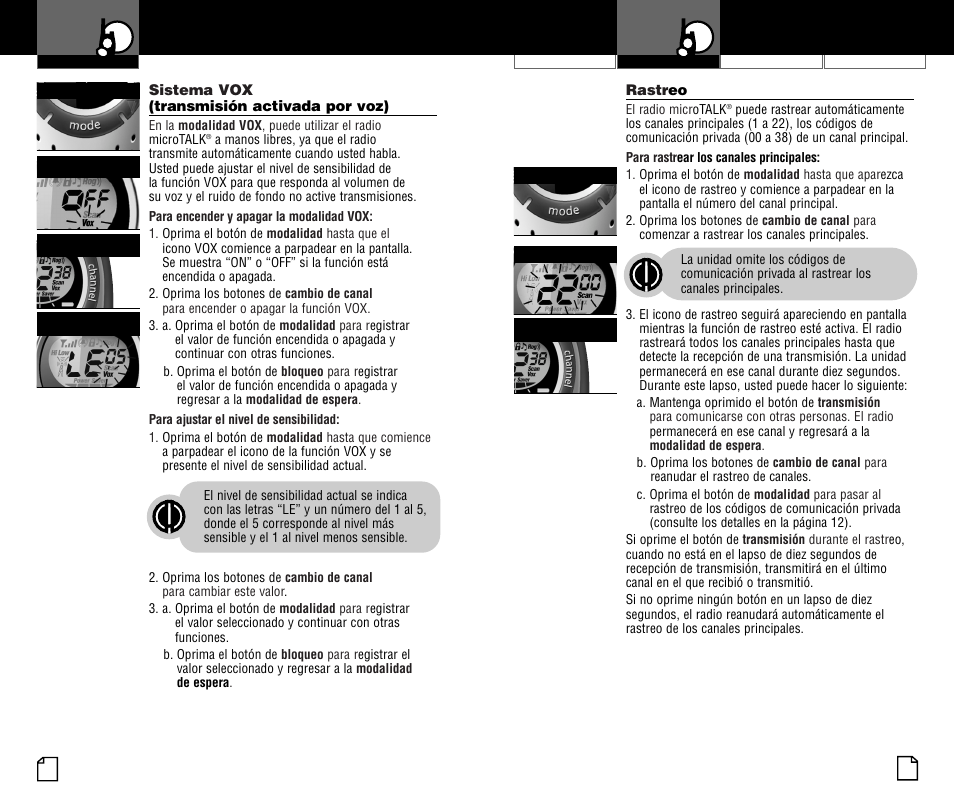 Uso del radio | Cobra Electronics PR3000DX User Manual | Page 19 / 24