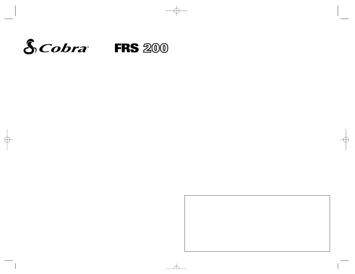 Family radio service transceiver, 3introduction | Cobra Electronics FRS.200 User Manual | Page 2 / 10