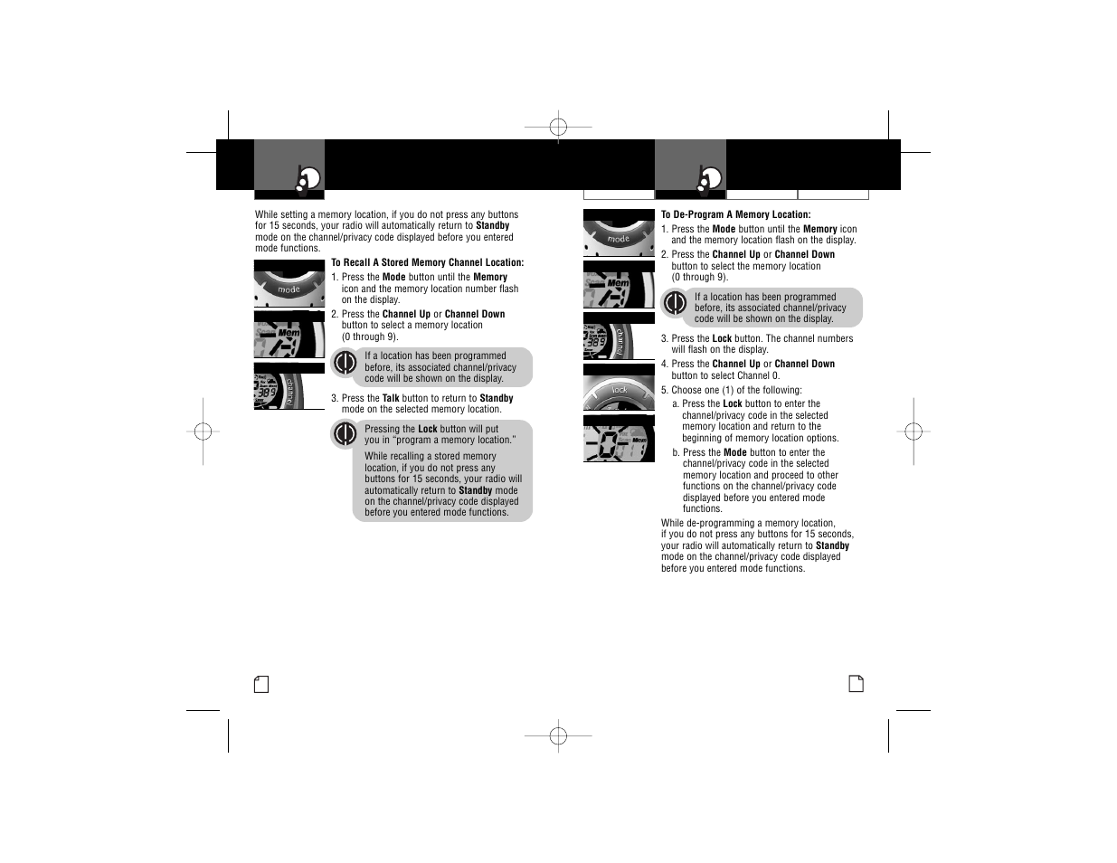 Mode functions | Cobra Electronics PR3175WX User Manual | Page 9 / 16