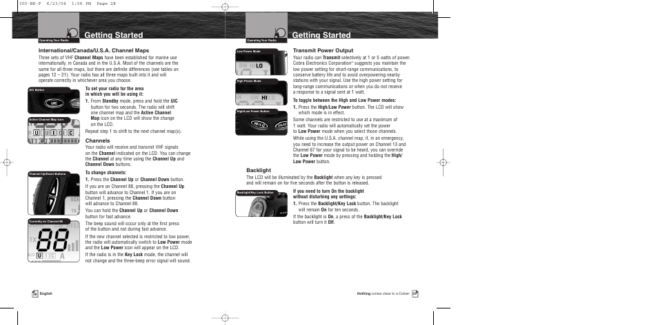Getting started | Cobra Electronics MR HH300 EU User Manual | Page 16 / 20