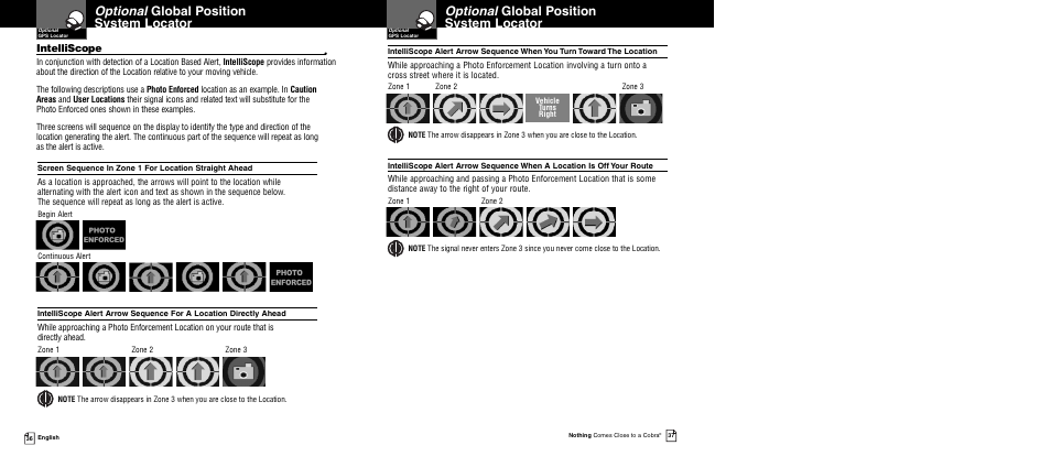 Optional global position system locator | Cobra Electronics XRS 969 User Manual | Page 21 / 23