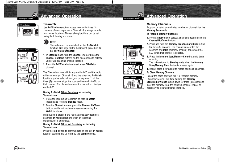 Advanced operation, Product features | Cobra Electronics MR F80B-D User Manual | Page 25 / 45