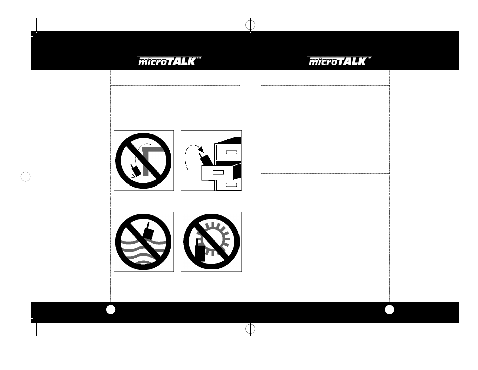 Microtalk specifications caring for your radio, Caring for your radio, Caring for your microtalk radio | Cobra Electronics MicroTalk 2-Way Radio User Manual | Page 10 / 16