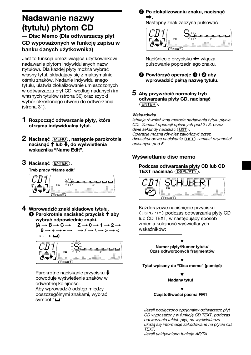 29 nadawanie nazwy (tytułu) płytom cd | Sony XR-M510 User Manual | Page 113 / 212