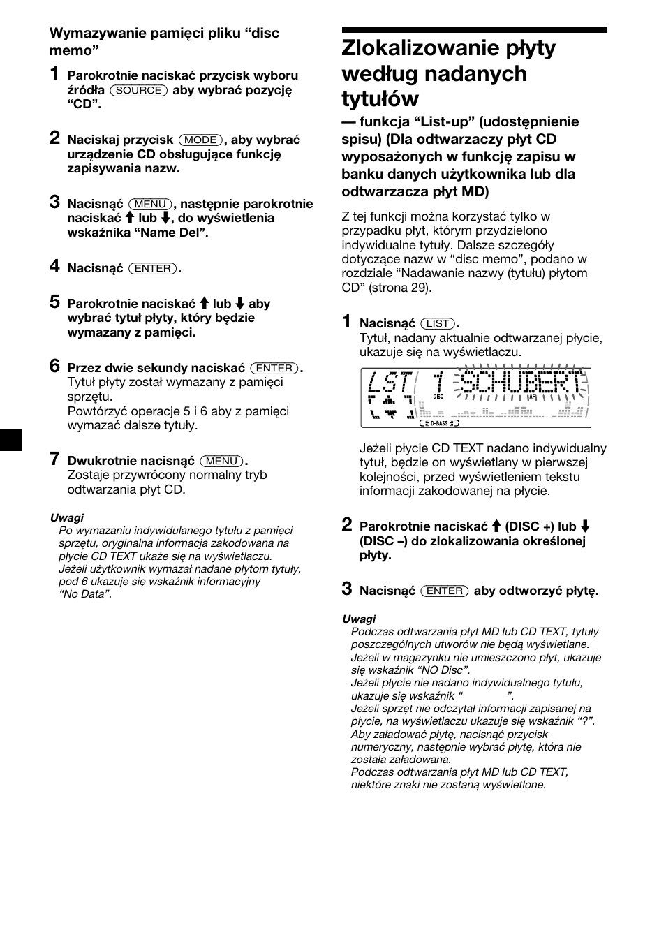 Zlokalizowanie płyty według nadanych tytułów | Sony XR-M510 User Manual | Page 114 / 212