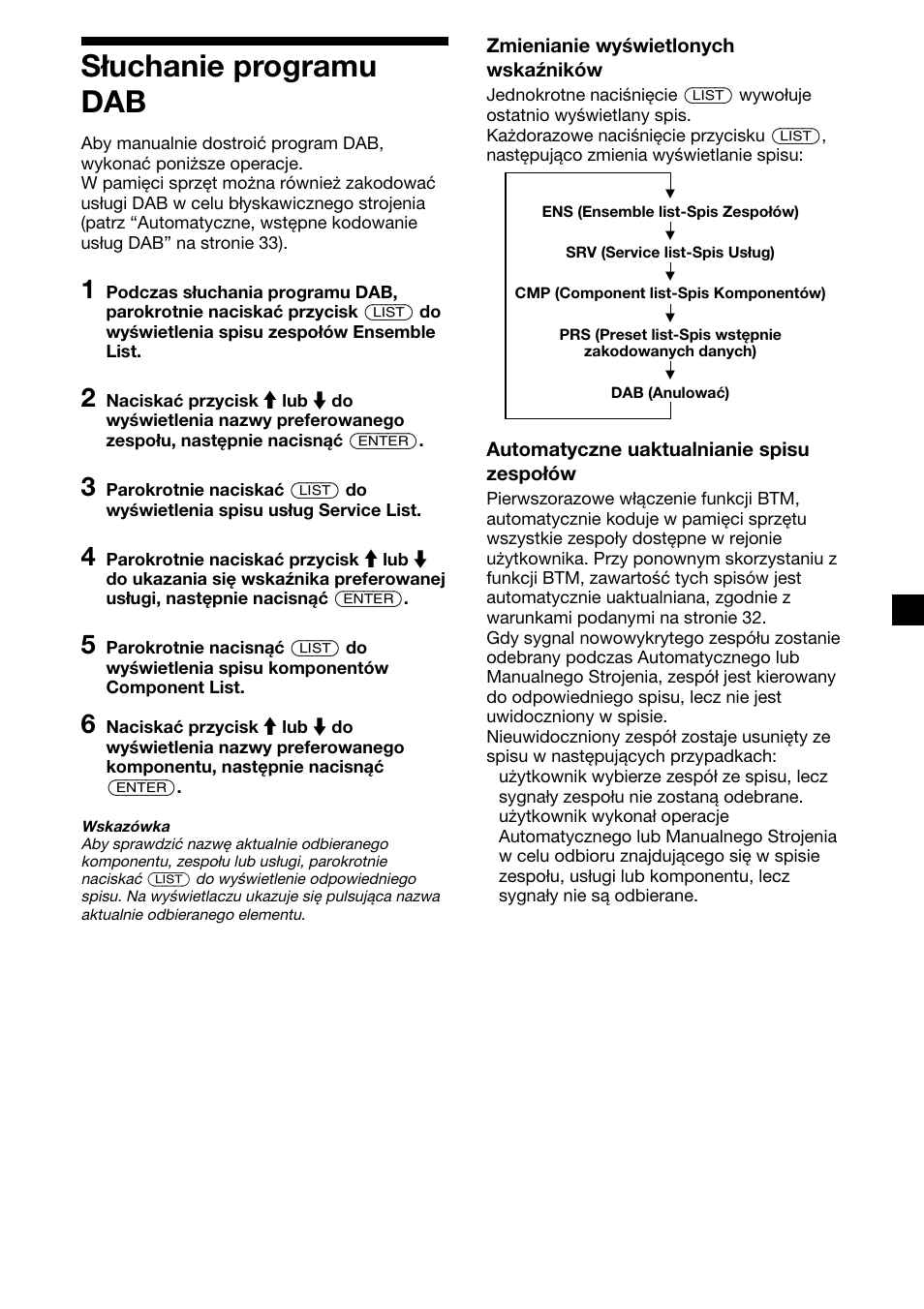 35 słuchanie programu dab | Sony XR-M510 User Manual | Page 119 / 212