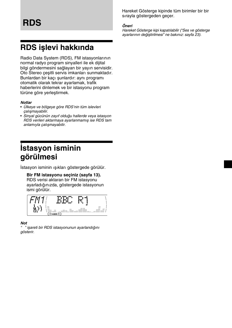 Rds işlevi hakkında, Istasyon isminin görülmesi | Sony XR-M510 User Manual | Page 141 / 212
