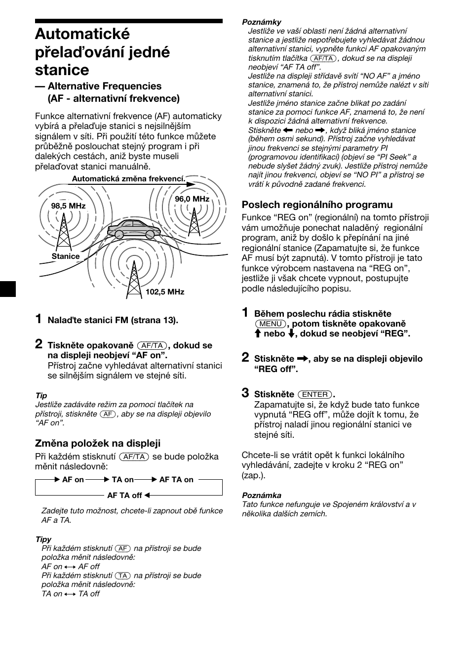 Automatické přela ování jedné stanice | Sony XR-M510 User Manual | Page 58 / 212