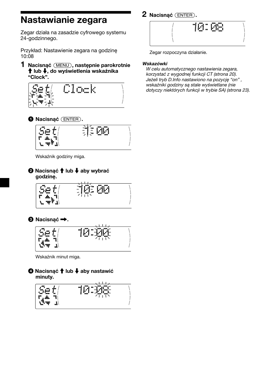 10 nastawianie zegara | Sony XR-M510 User Manual | Page 94 / 212