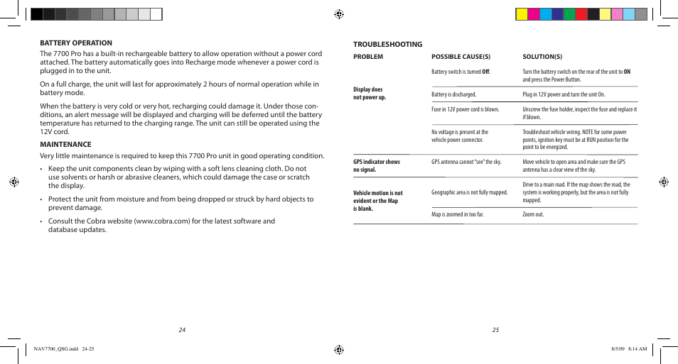 Cobra Electronics 7700 User Manual | Page 13 / 17