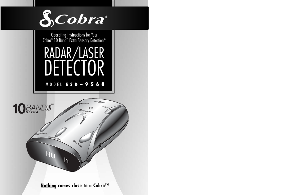 Cobra Electronics ESD-9560 User Manual | 17 pages