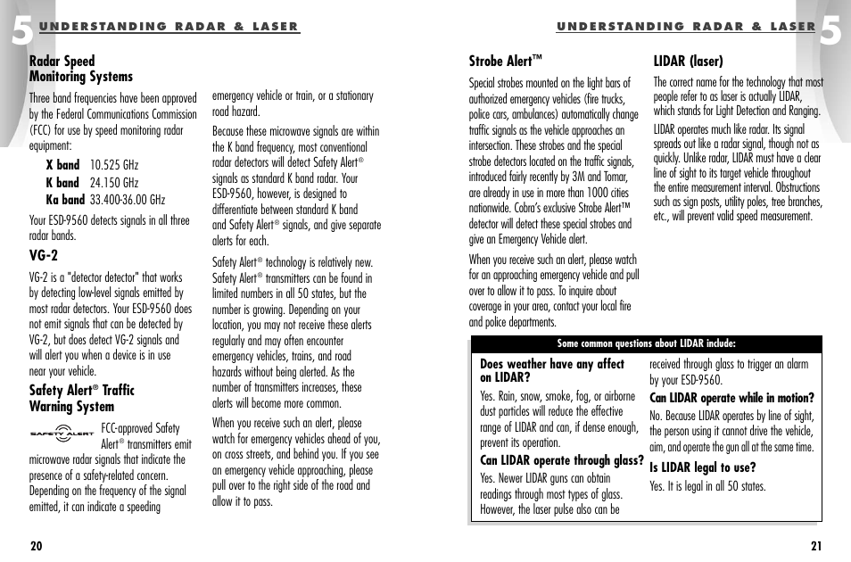 Cobra Electronics ESD-9560 User Manual | Page 13 / 17