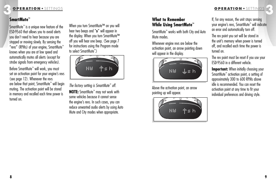 N w s h | Cobra Electronics ESD-9560 User Manual | Page 7 / 17