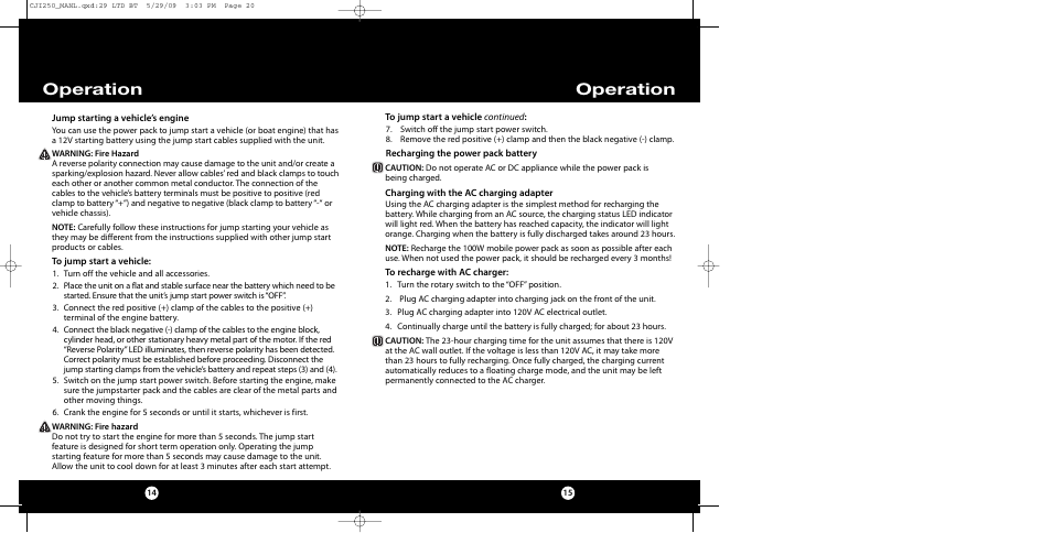 Operation | Cobra Electronics CJIC 250 User Manual | Page 10 / 12