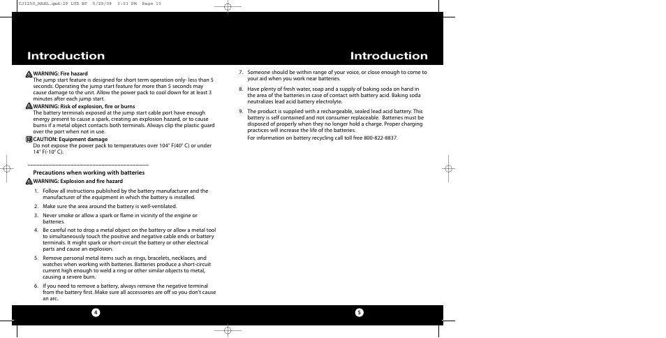 Introduction | Cobra Electronics CJIC 250 User Manual | Page 5 / 12