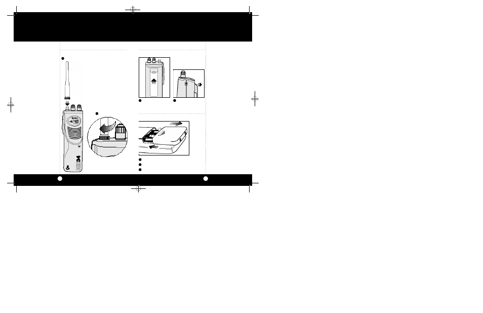 Operation, Attach antenna, Battery installation | Cobra Electronics HH34 User Manual | Page 4 / 13