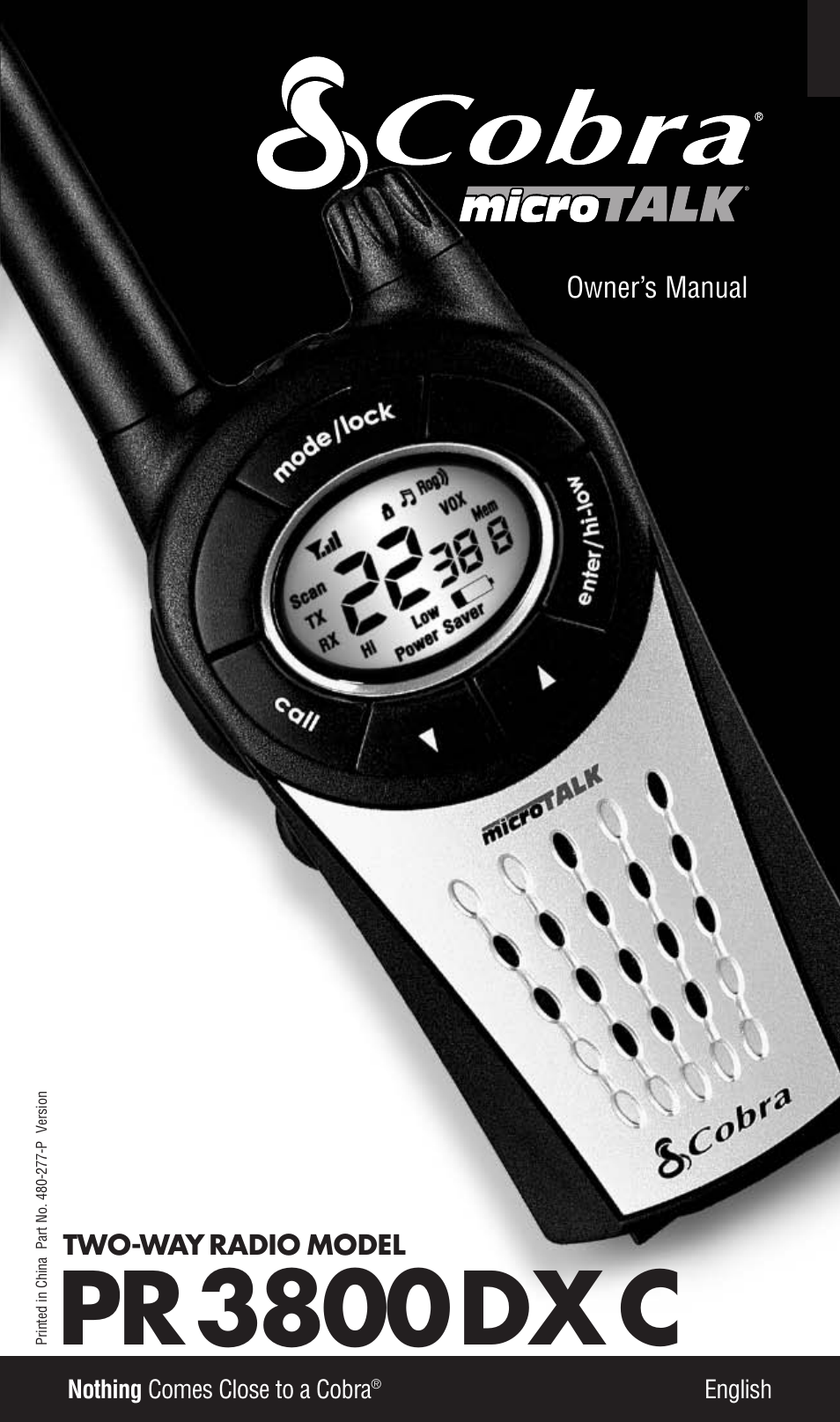 Cobra Electronics PR3800DXC User Manual | 16 pages
