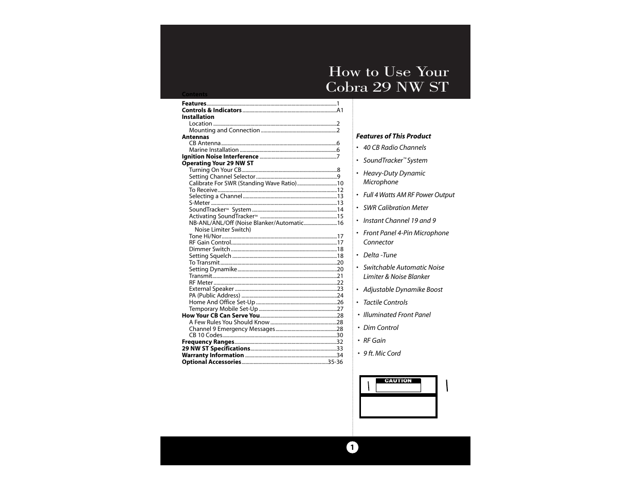 Cobra Electronics Cobra 29 NW ST User Manual | 21 pages