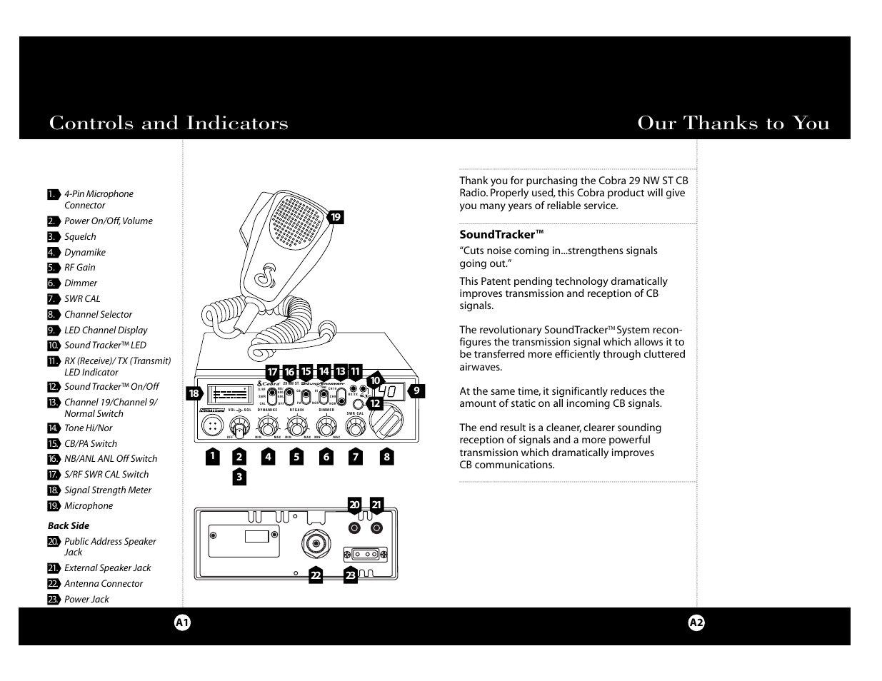 Soundtracker, A2 a1 | Cobra Electronics Cobra 29 NW ST User Manual | Page 21 / 21