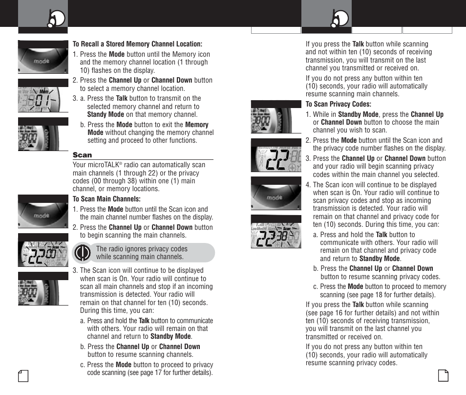 Using your radio | Cobra Electronics MICROTALK PR4200WX User Manual | Page 10 / 32