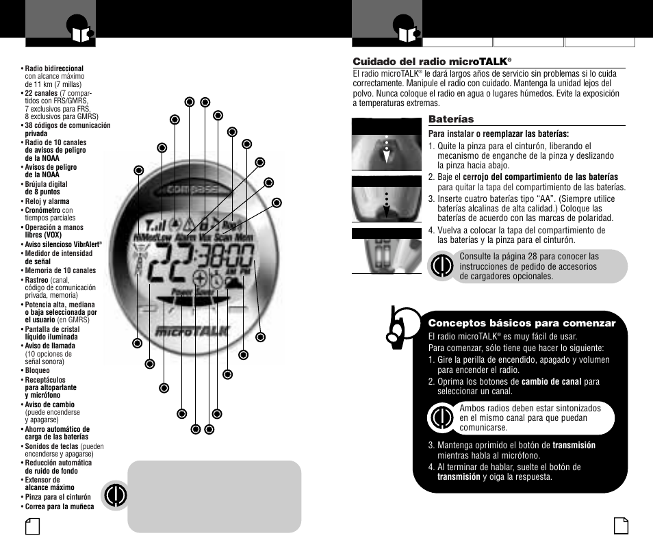 Características del producto | Cobra Electronics MICROTALK PR4200WX User Manual | Page 20 / 32