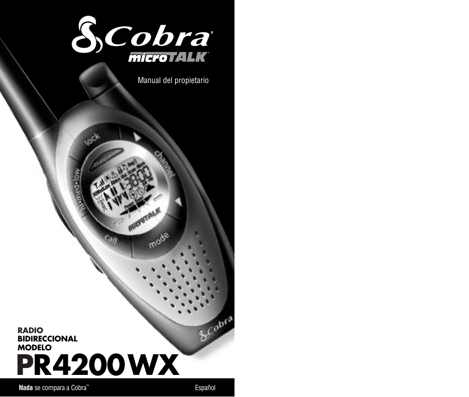 Pr4 200wx | Cobra Electronics PR4200WX User Manual | Page 17 / 32