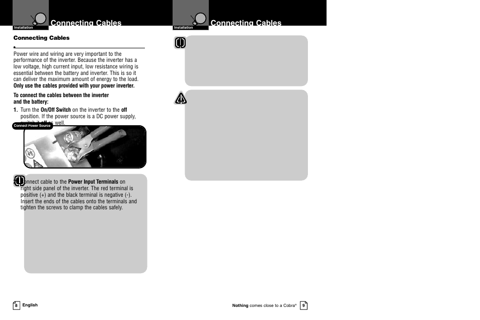 Connecting cables | Cobra Electronics CPI 850 User Manual | Page 7 / 11