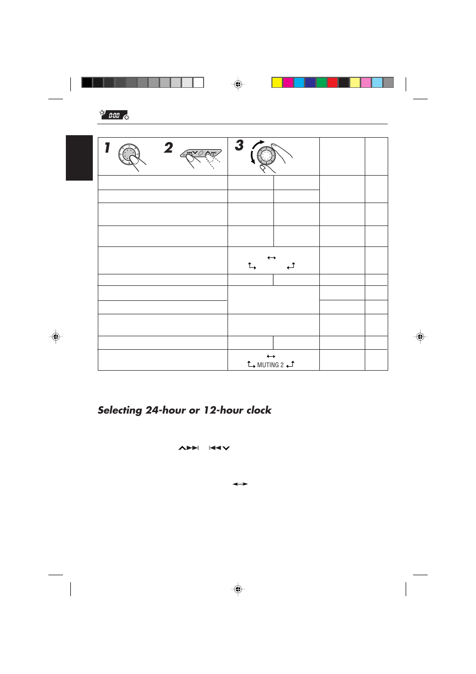 Selecting 24-hour or 12-hour clock | JVC KD-SX855R User Manual | Page 28 / 38