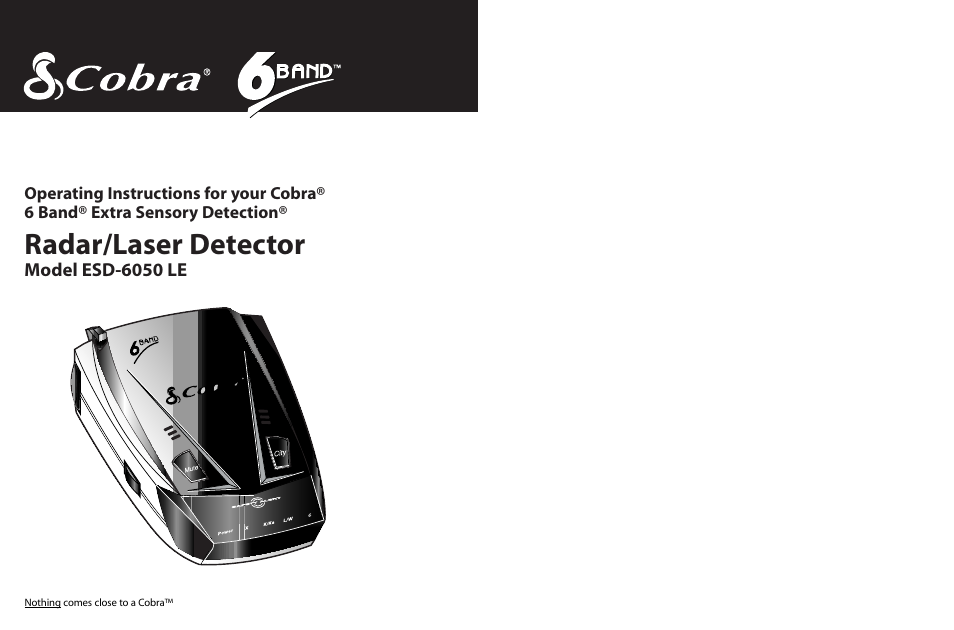 Cobra Electronics ESD-6050 User Manual | 14 pages