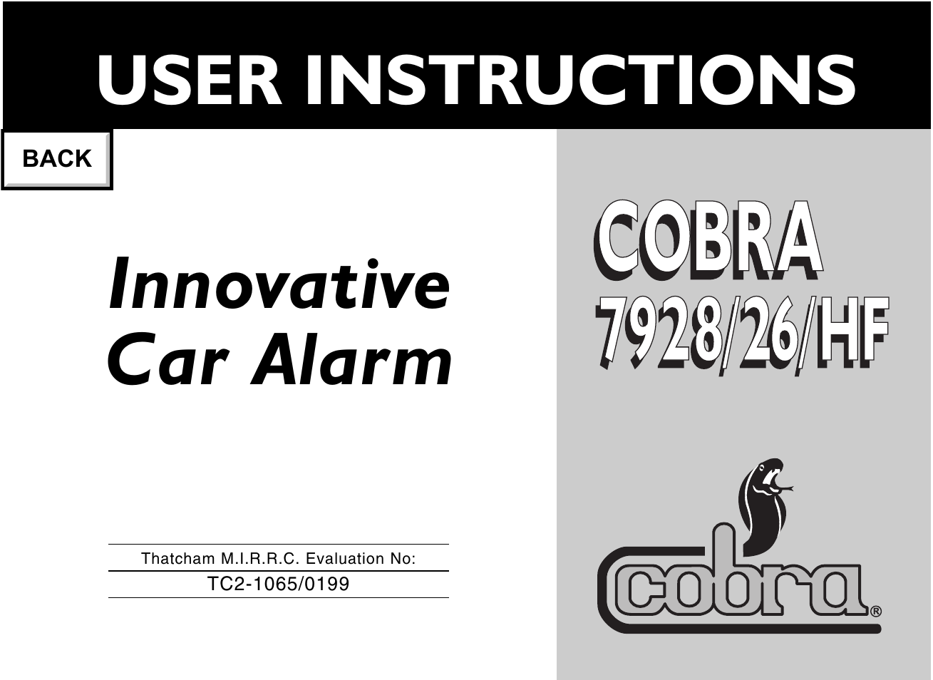 Cobra Electronics 7928 User Manual | 6 pages