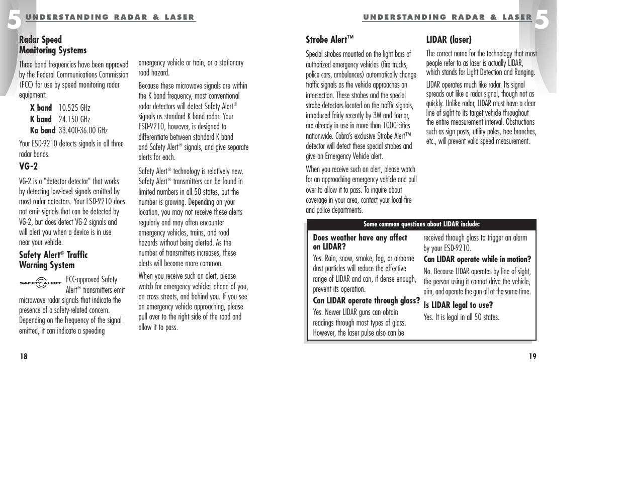 Cobra Electronics ESD-9210 User Manual | Page 12 / 16