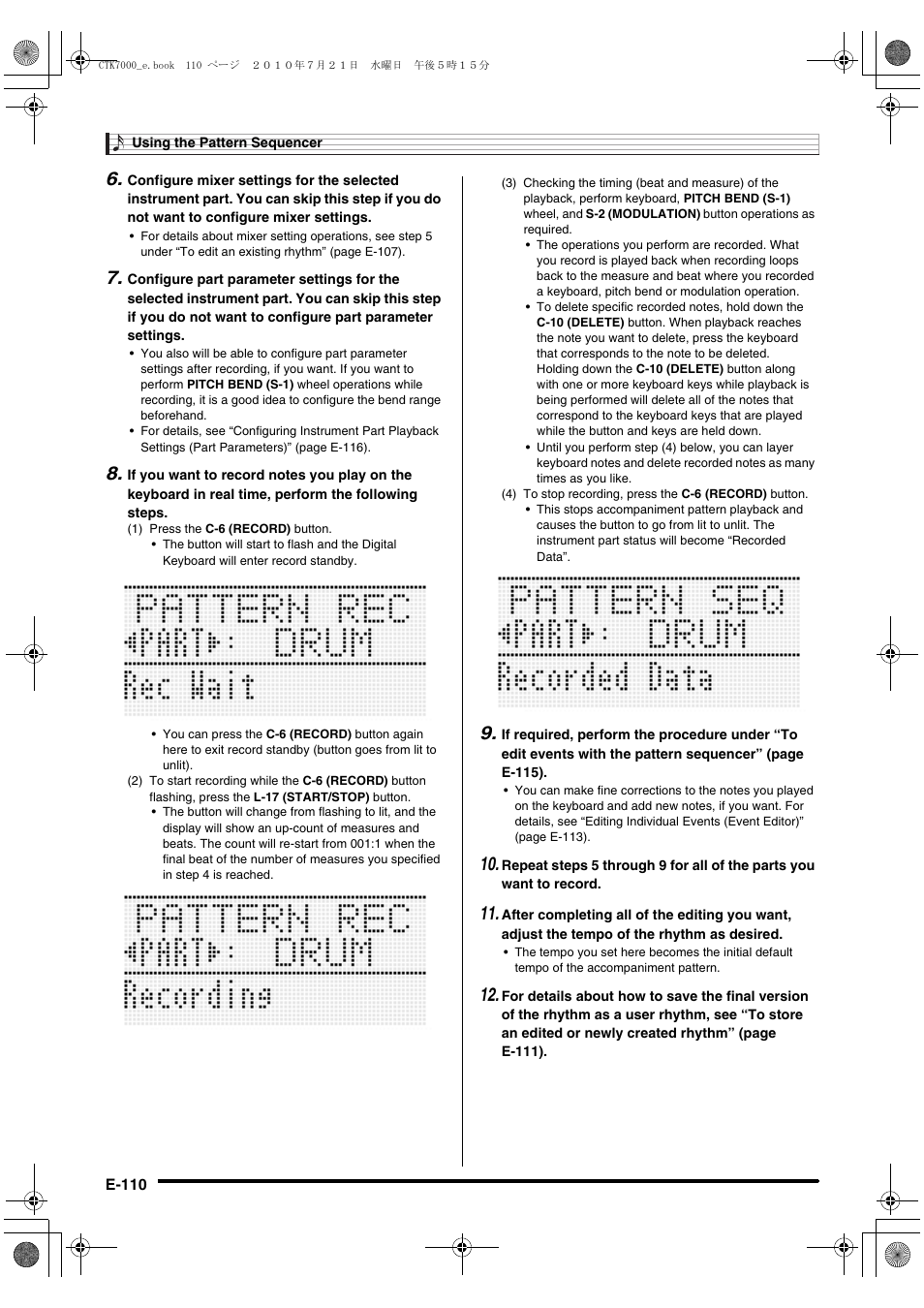 Casio WK7500E1A User Manual | Page 112 / 168