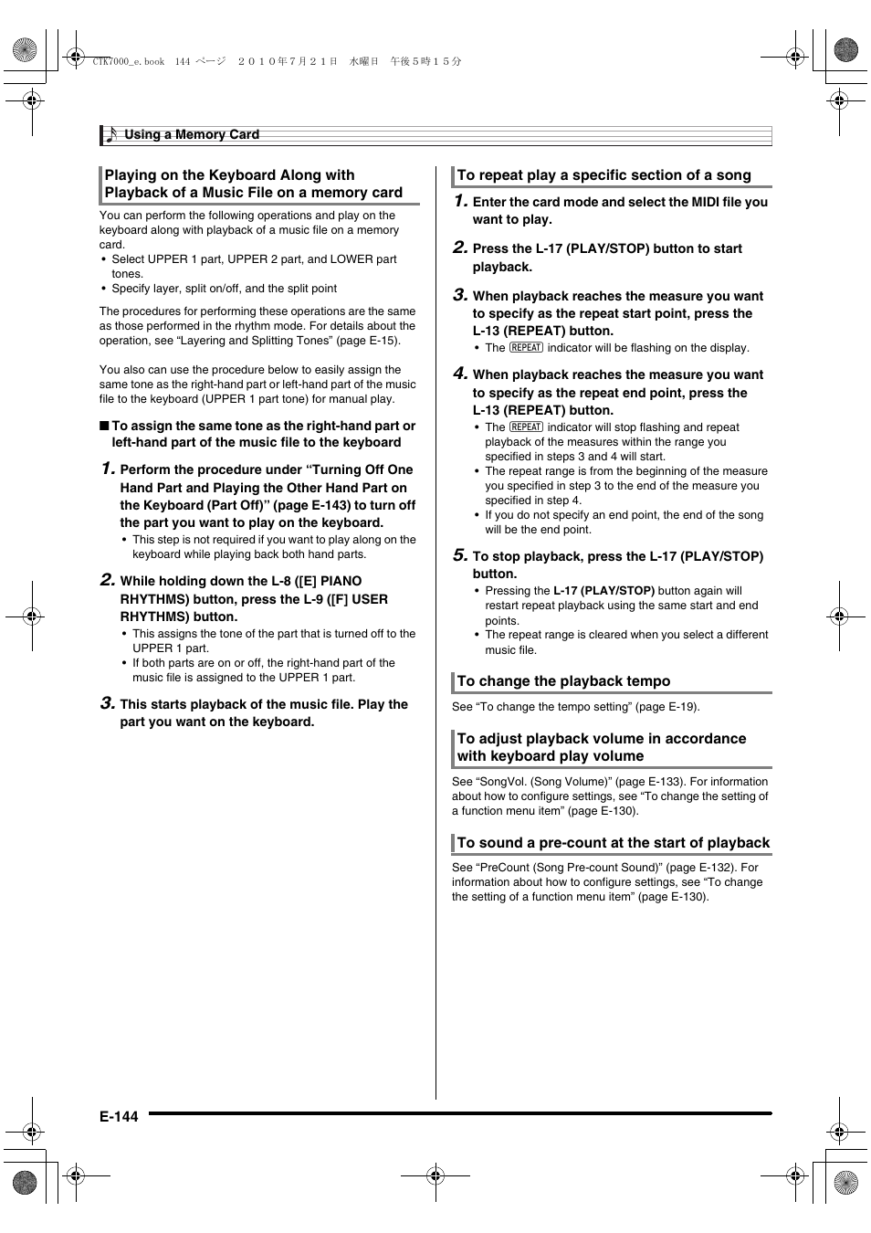 Casio WK7500E1A User Manual | Page 146 / 168