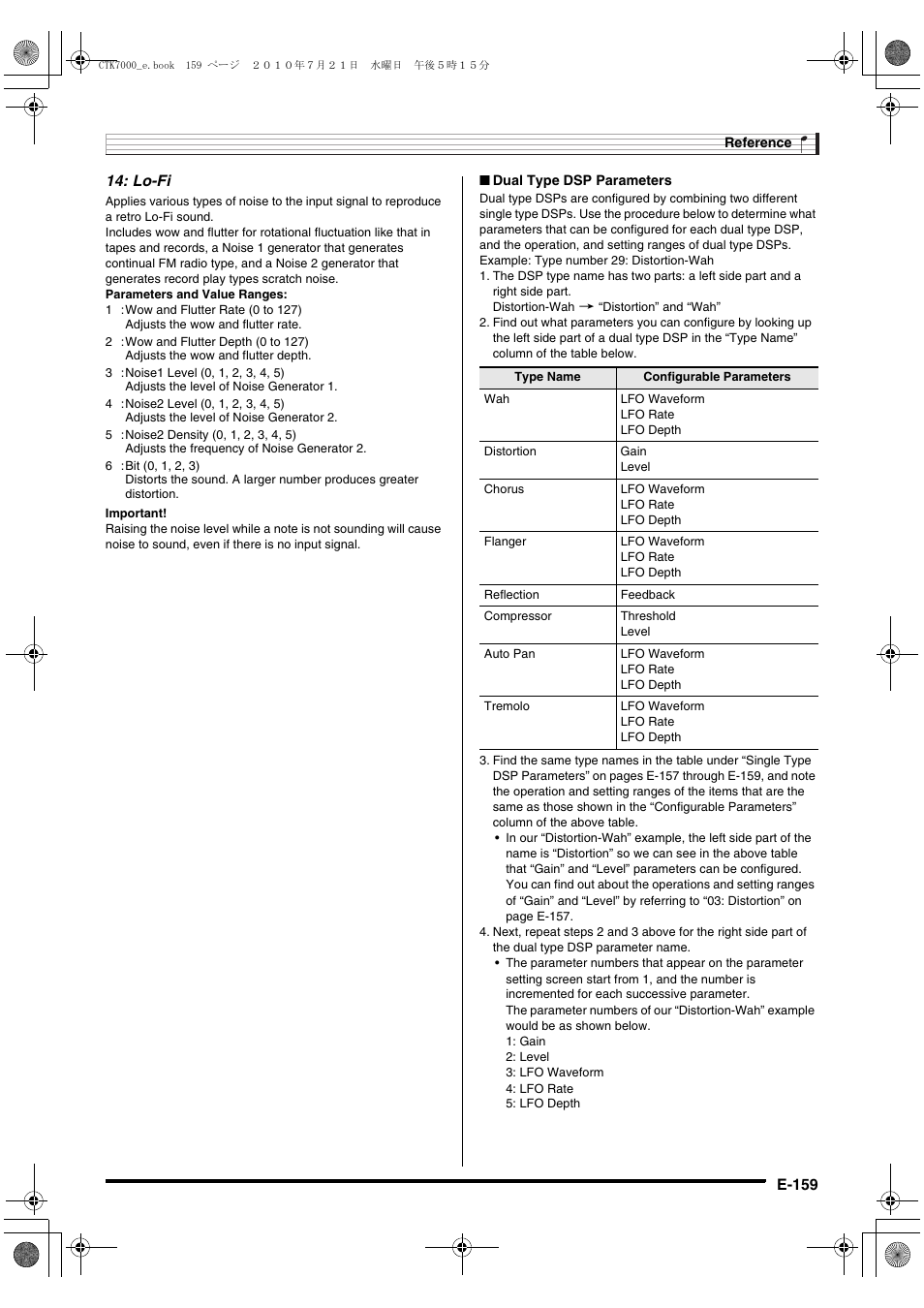 Casio WK7500E1A User Manual | Page 161 / 168