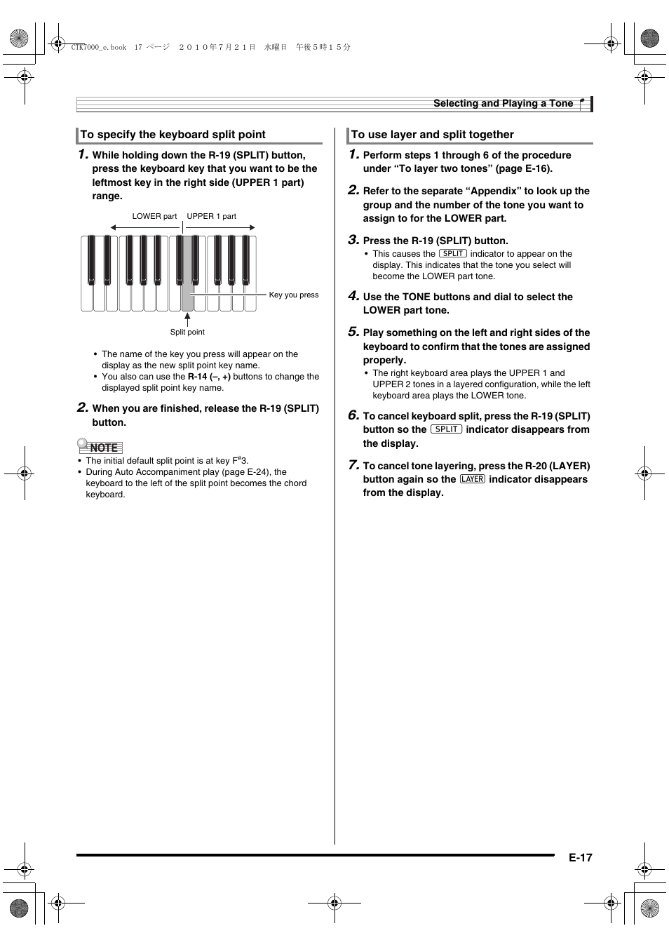 Casio WK7500E1A User Manual | Page 19 / 168