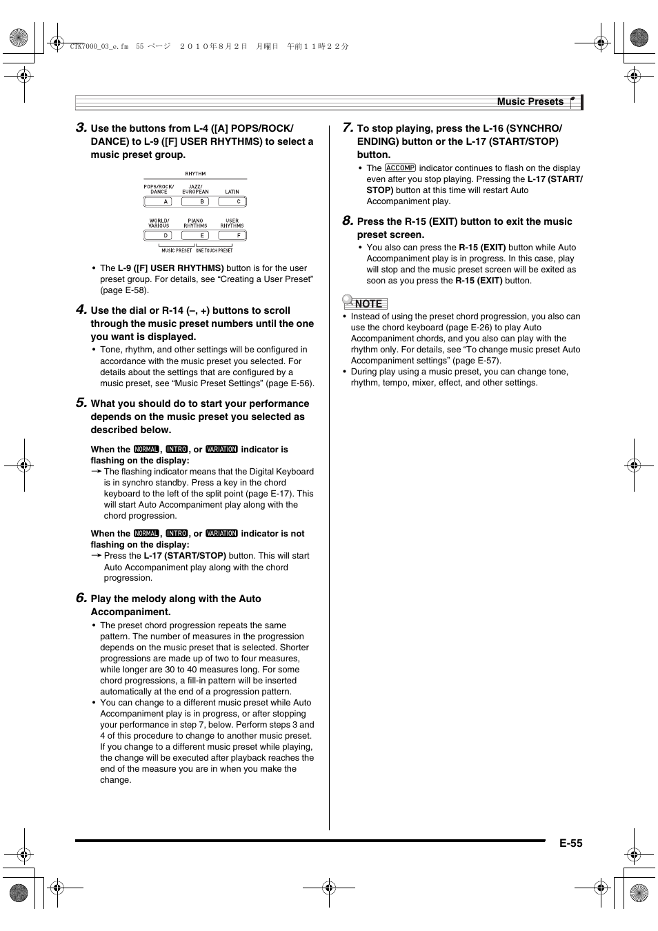Casio WK7500E1A User Manual | Page 57 / 168