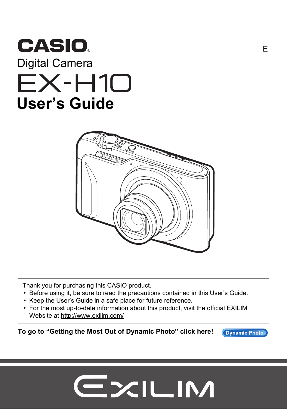 Casio EX-H10 User Manual | 189 pages