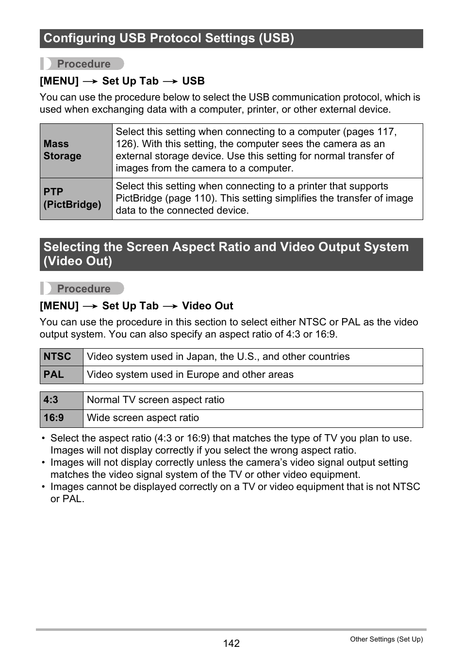 Configuring usb protocol settings (usb) | Casio EX-H10 User Manual | Page 142 / 189