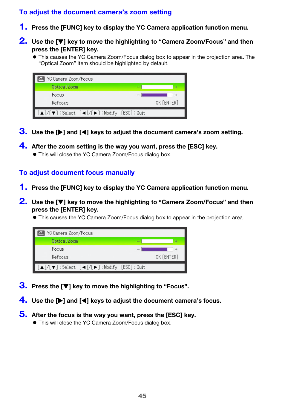 Casio XJ-A256 User Manual | Page 45 / 69