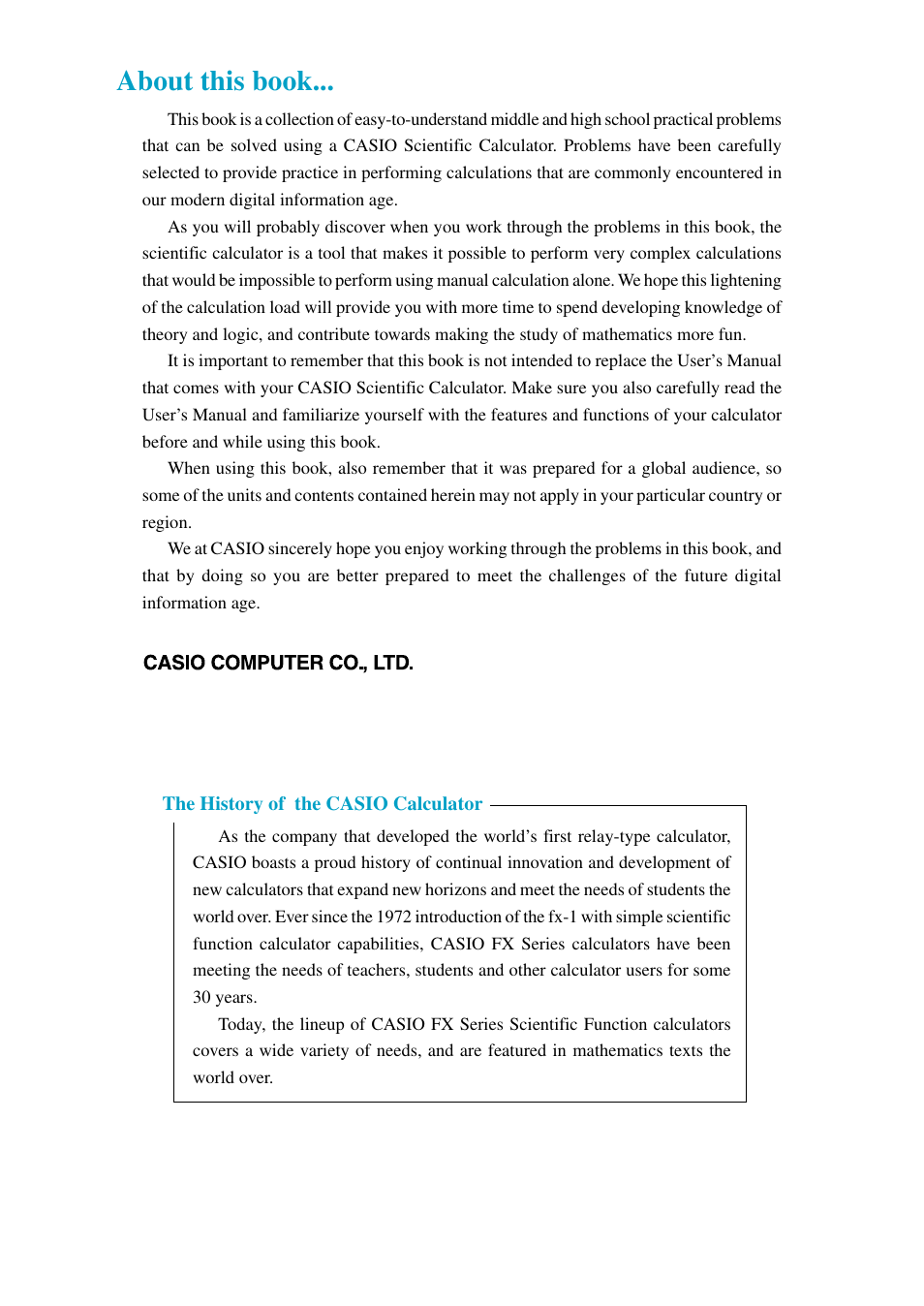 About this book | Casio fx-570MS User Manual | Page 2 / 46