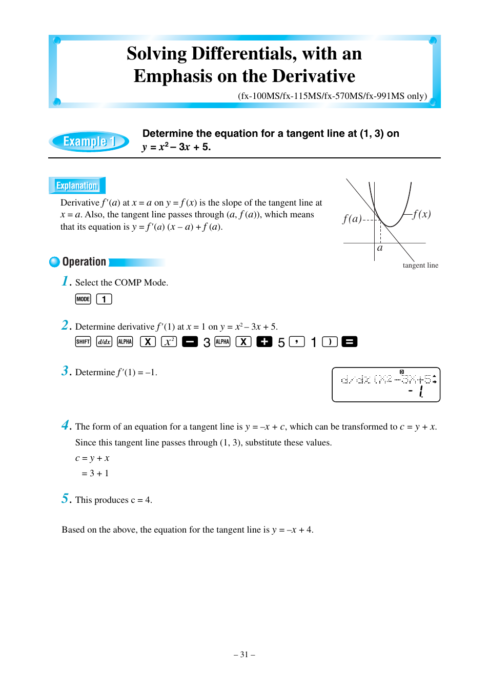 F 1 2, A j p, P 1 t = 3 | Example 1 | Casio fx-570MS User Manual | Page 34 / 46
