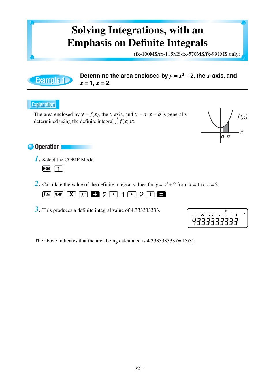 F 1 2, P 1 p 2 t = 3, Example 1 | Casio fx-570MS User Manual | Page 35 / 46