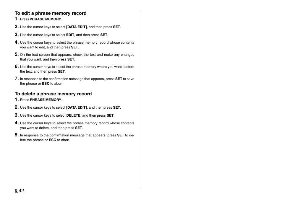 Casio Printer CW-75 User Manual | Page 44 / 70