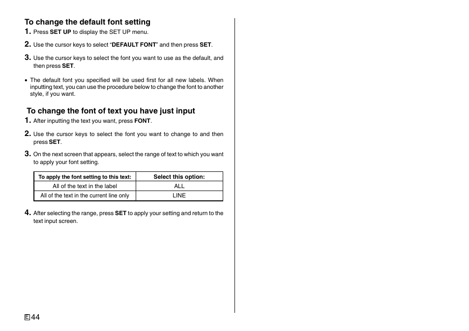 Casio Printer CW-75 User Manual | Page 46 / 70