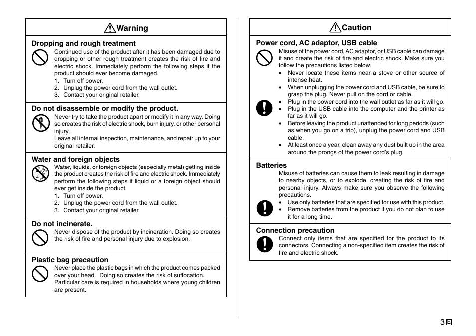 Casio Printer CW-75 User Manual | Page 5 / 70