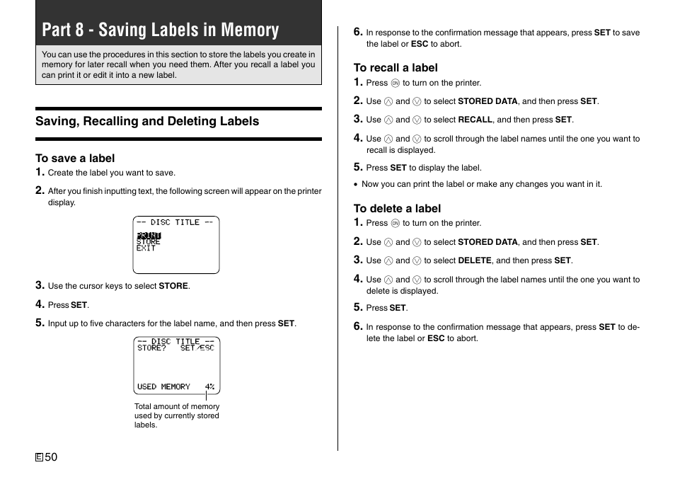 Casio Printer CW-75 User Manual | Page 52 / 70