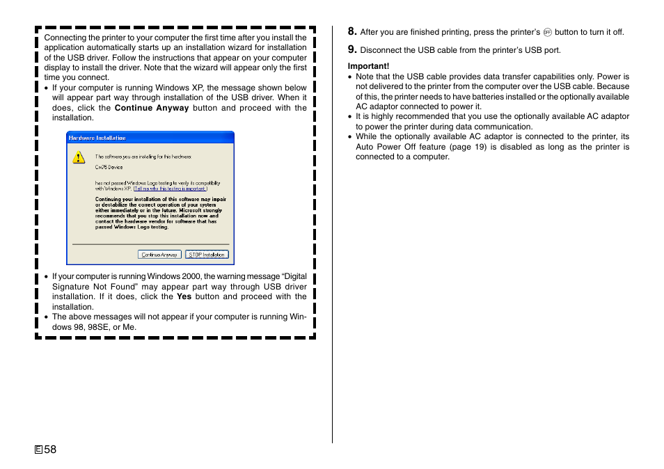 Casio Printer CW-75 User Manual | Page 60 / 70