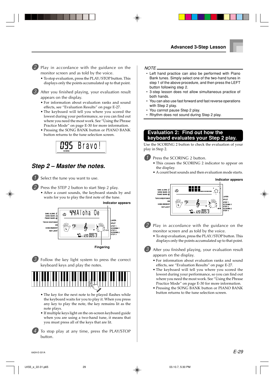 Casio LK-56 User Manual | Page 31 / 83