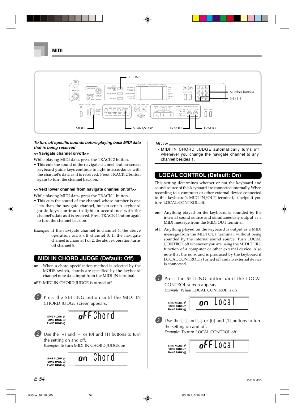 Ch o r d | Casio LK-56 User Manual | Page 56 / 83